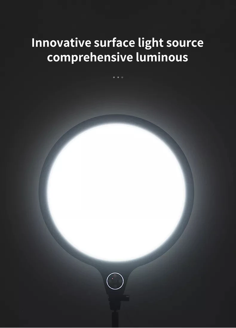 led Fill Light with Stand and Phone Holder 3500K-6000K Dimmable Selfie Ringlight For Live Video Streaming