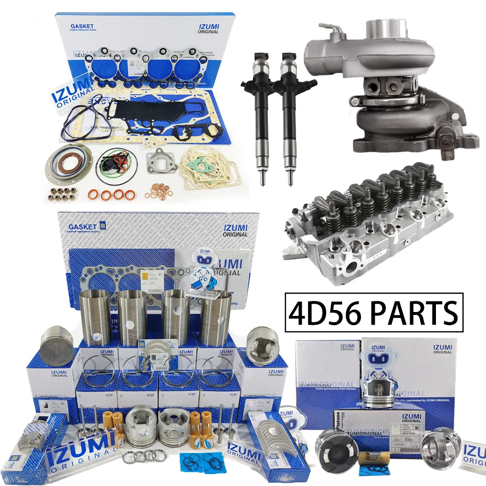 IZUMI ORIGINAL 4D56 Complete Overhaul Rebuild Kit 4D56 Cylinder Head Cylinder Gasket Piston Liner Kit for Mitsubishi L200 L300
