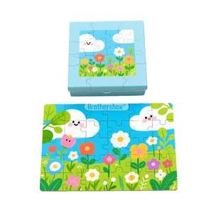 Wholesale Custom Printed 20 Pieces Kids Educational Adult Jigsaw Puzzles DIY Puzzle Toys and Paper Puzzles