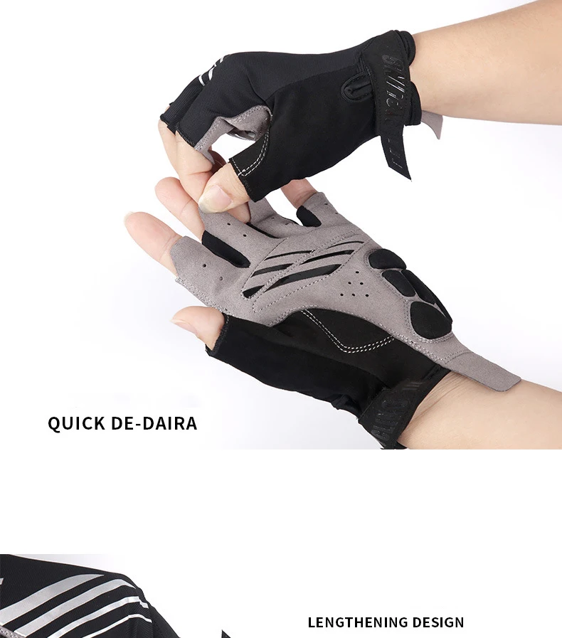 Details about   Men's Cycling Bike Half Finger Gloves Shockproof Breathable MTB Bicycle Gloves 