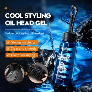 OEM SADOER Private Label Hair Care Products Men's Hair Styling Tools Fluffy Refreshing Lasting Sculpt Oil Head Gel