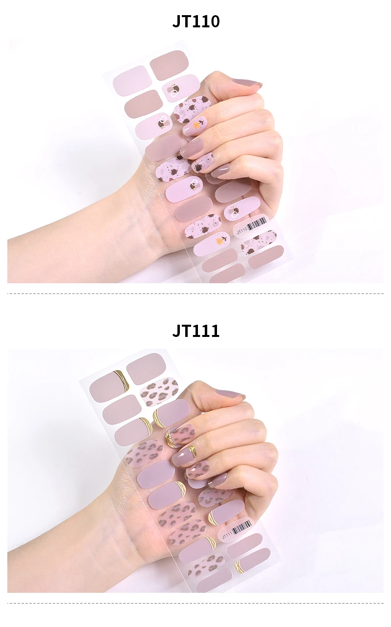 Mobray New Nail Wraps 3d Semicured Uv Gel Nail Polish Stickers
