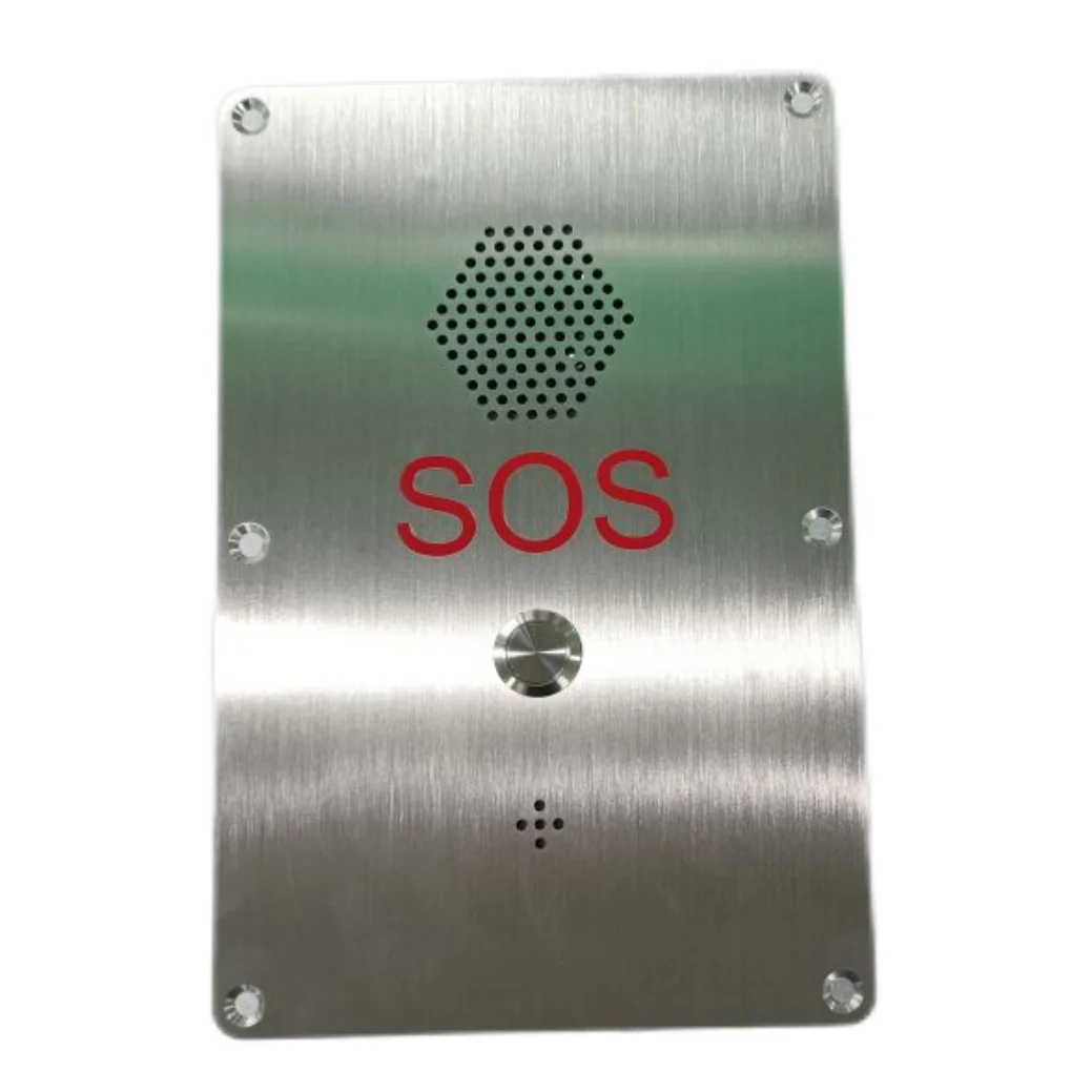 KNTECH SUS 304 IP POE Elevator Intercom Handsfree SOS Industrial Telephone Flush Mount