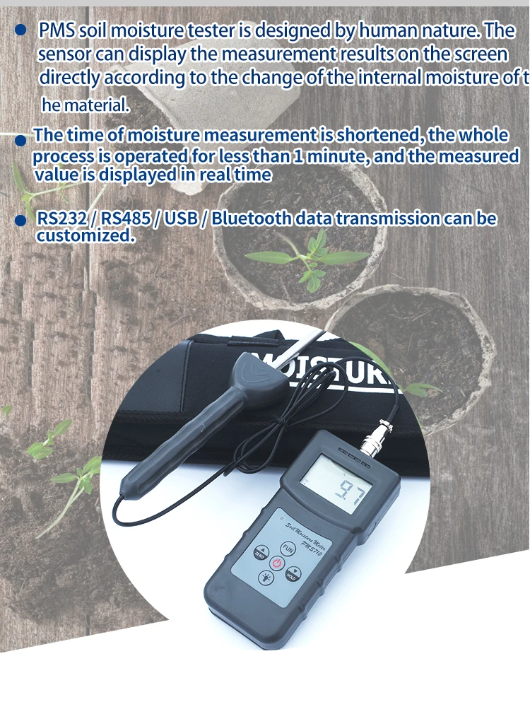 Pms710 PMS710 Digital Soil Moisture Meter - Accurate Measurements