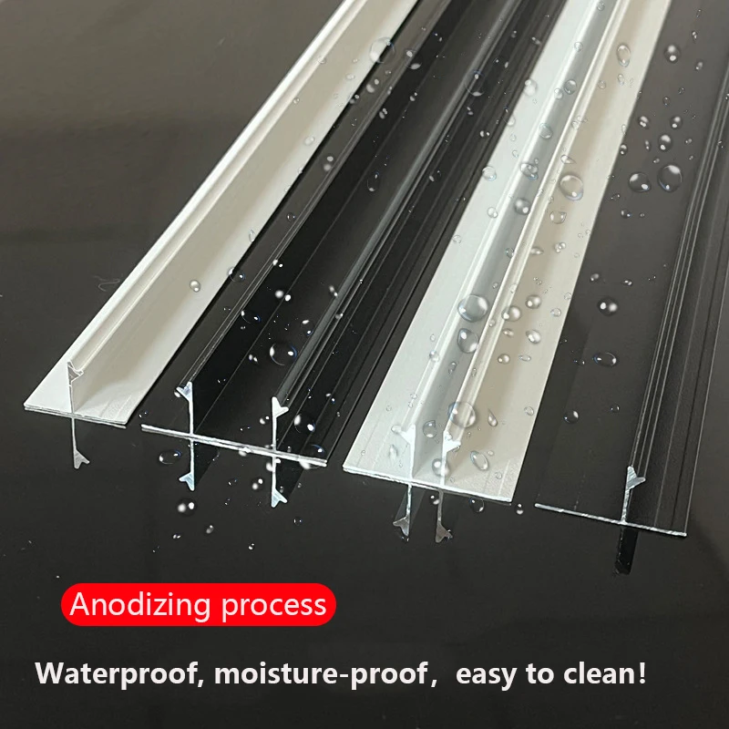 Fast Shipping Double T-shaped Aluminum Decorative Strip Gypsum Board Ceiling Black Shadow Joint Line for Living Room