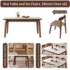 14m dining table + 6 ganoderma chairs
