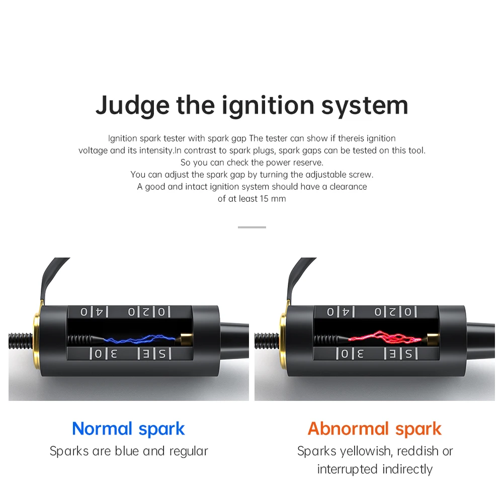 Adjustable Spark Plug Tester Wrench for Car Ignition System Code Reader Car Repair Tool and Engine Tester Auto Accessories