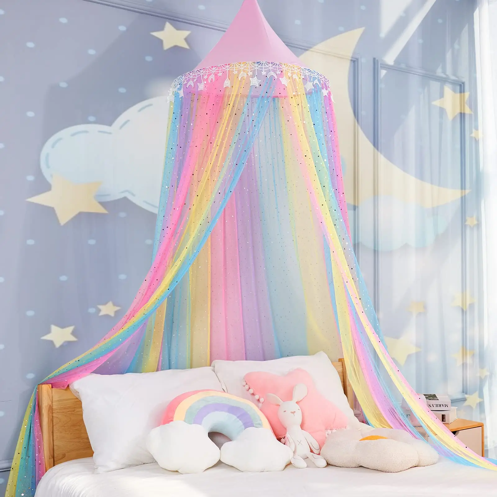 Baldacchino Per Letto Con Zanzariera - Tenda A Cupola Per Bambini E Cameretta - Foto 9
