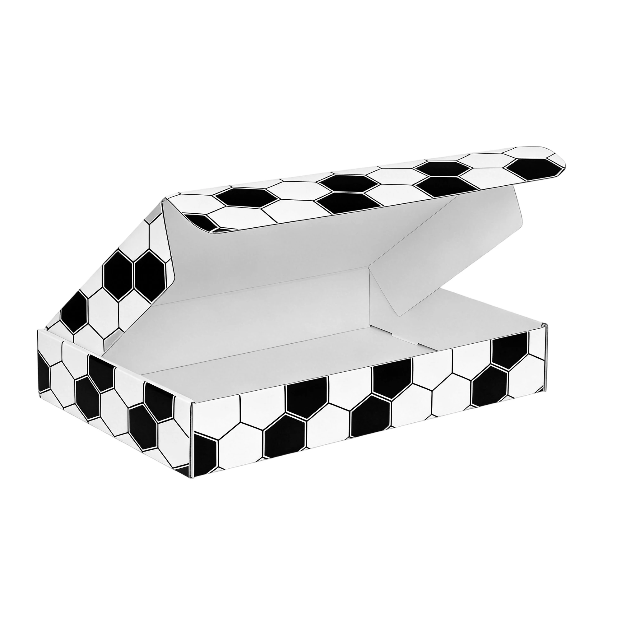 Custom Eco-friendly Corrugated Gift Packaging Boxes with Matt Lamination & Embossing Die Cuts Customized for Football Matches