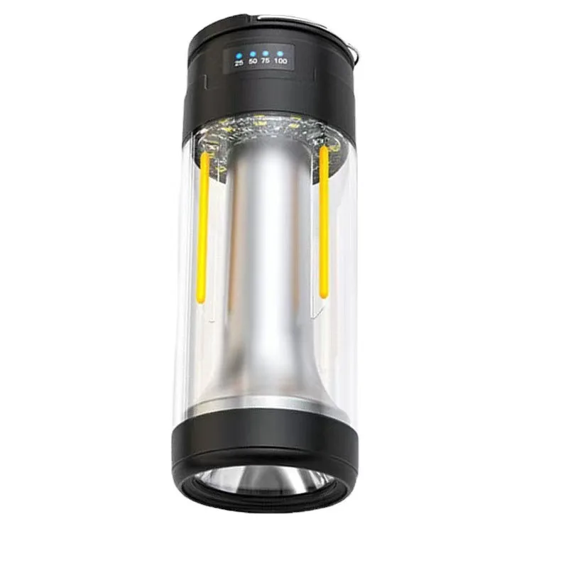 Mini Outdoor Camping Tent Lamp with Dual LED Light Source Magnetic Suction Warning Light for Camping