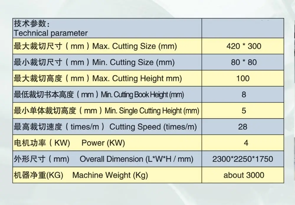 QS100C Multi Function Three Sides Three Knife Book Trimming Trimmer Cutting Machine