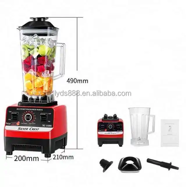 Top Heavy 2 in 1 Commercial Mixer Duty Milk Food, Shake Sales Smoothie Processor and Juicer Blender