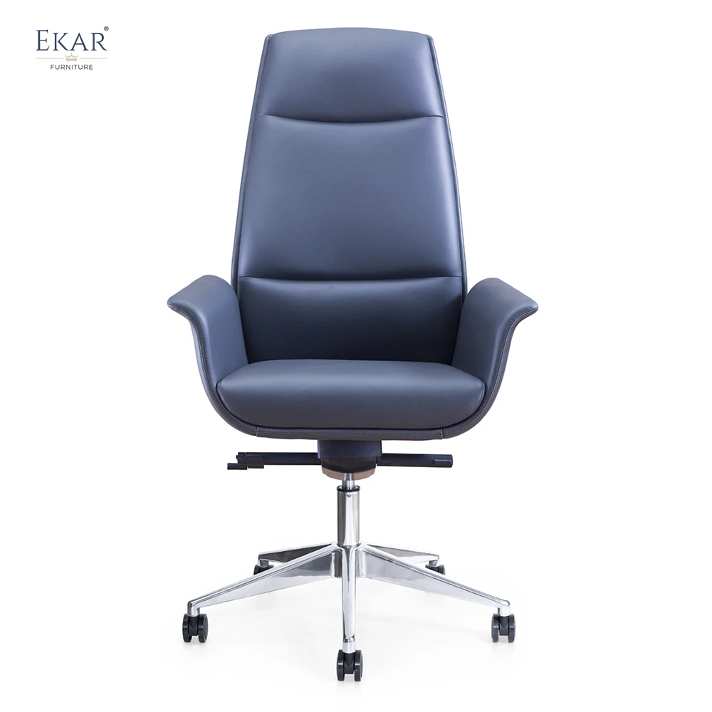 Italian Imported Top-Grain Leather Executive Office Chair - Premium Ergonomic Design details