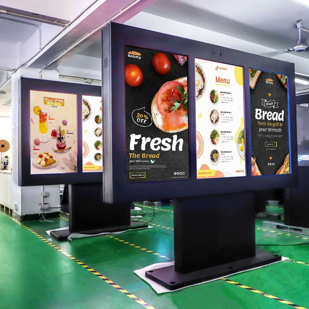 MWE Outdoor Drive-Thru Advertising LED Display Screen LCD Kiosk Digital Menu Board Display for Effective Outdoor Signage
