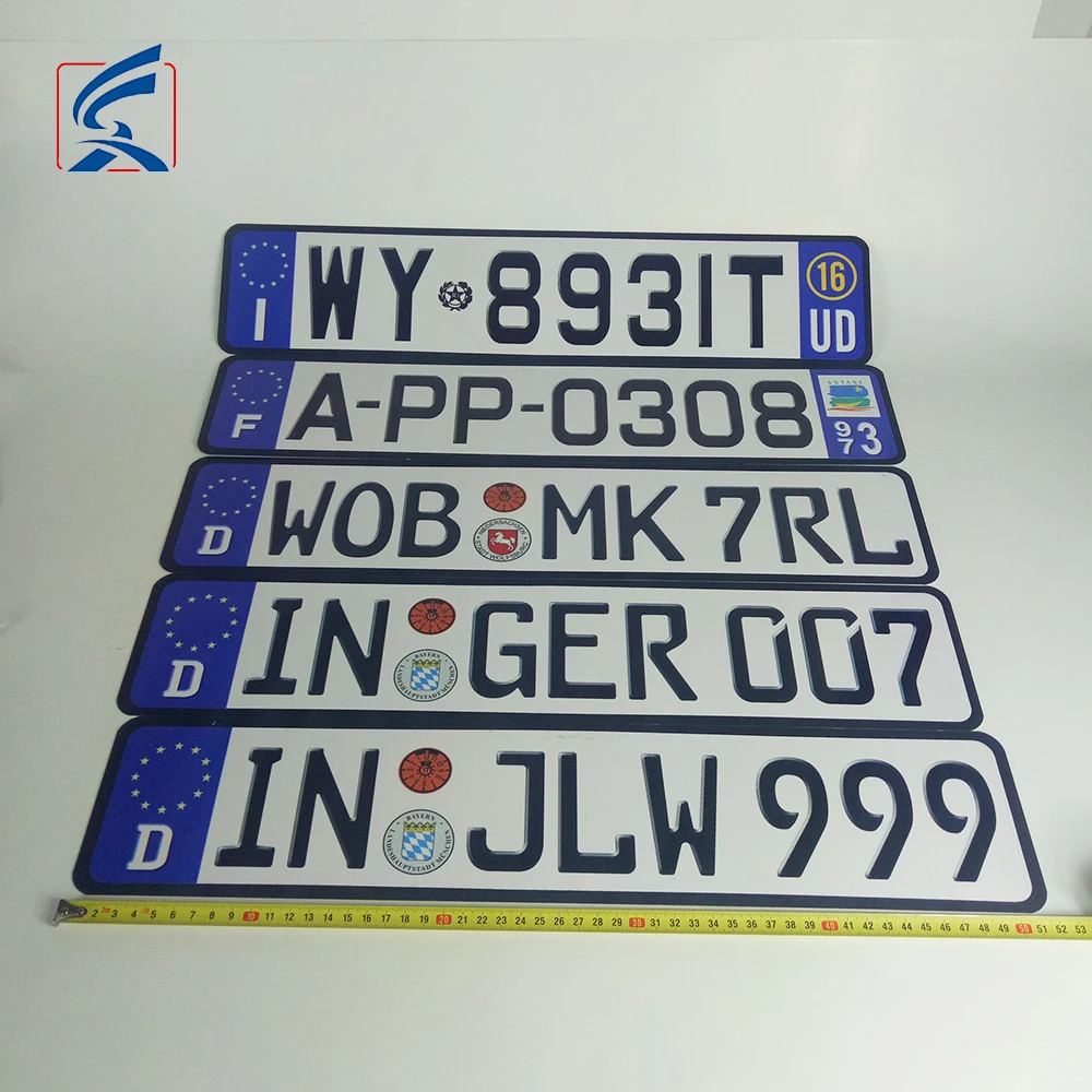 Newest Europe License Plate Frame Aluminum Or Metal European Size Front