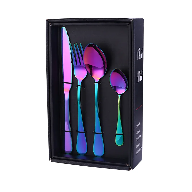 Set Posate Da Insalata ARFUKA In Acciaio Inox Oro - 6 Pezzi: Cucchiai E Forchette Per Servire
