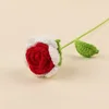Gradient red rose flower branch