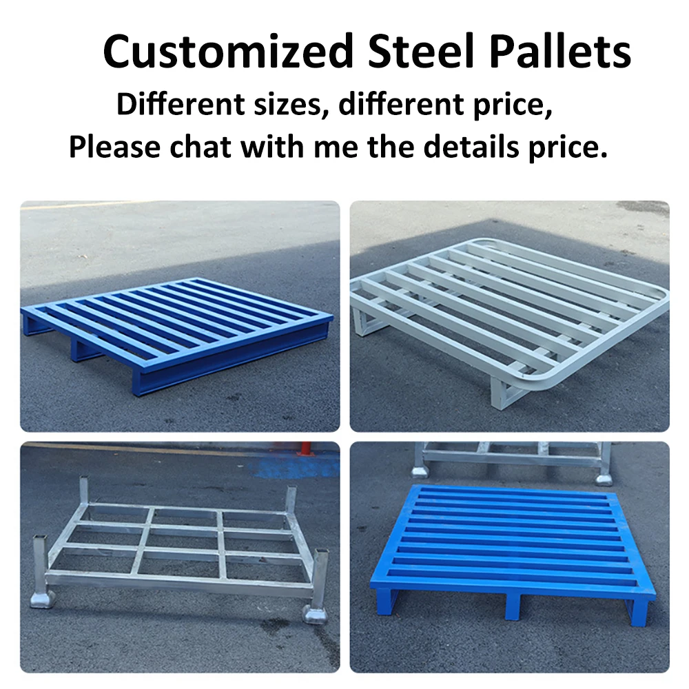 Warehouse Steel Pallets Powder Coated Material Steel Metal Pallet