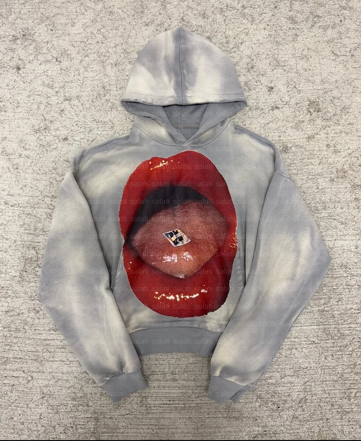Custom Sunfaded Pullover Sweatshirts Cotton French Terry Oversized Relaxed Fit Graphic Screen Print Vintage Acid Wash Hoodie Men