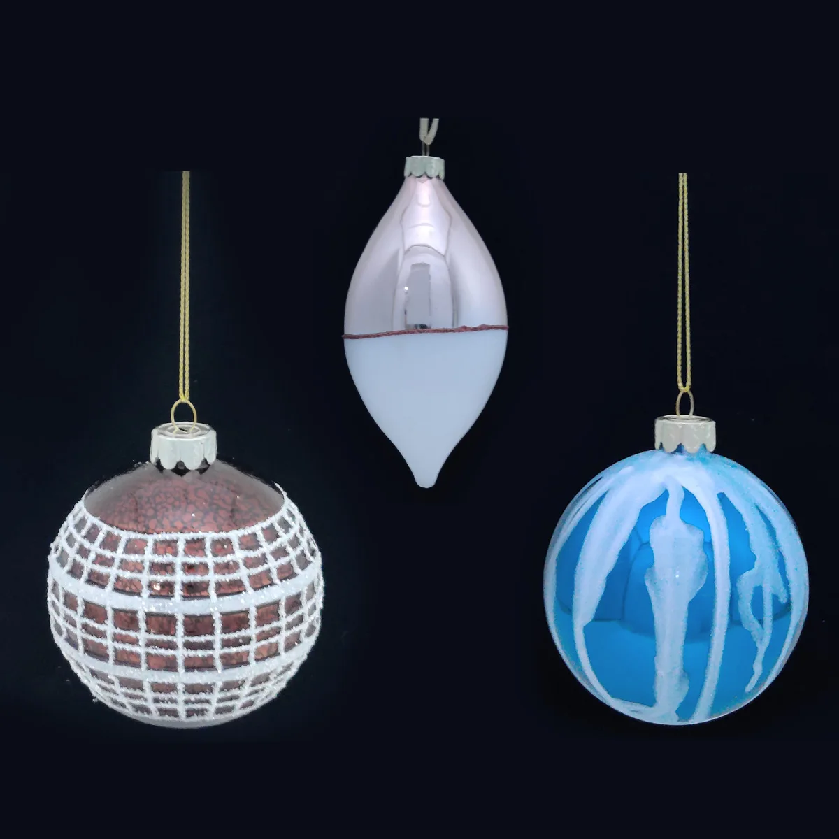 Custom personalised clear cut empty glass handmade hanging Christmas tree globe ball ornament charms pendants set manufacture