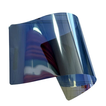 One Way Vision Tinting Building Window Film Dark-blue Self adhesive Building Glass Film solar film Green-Silver tint