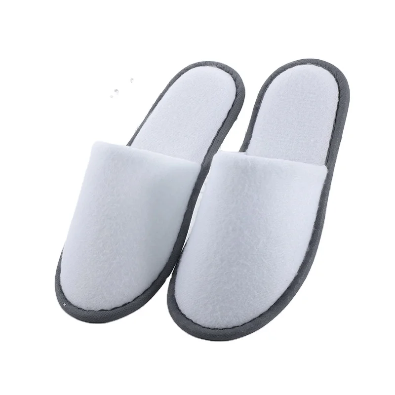 OEM Custom Logo Luxury Slipper Hotels Cheap White Open Toe Washable Hotel Disposable Slippers