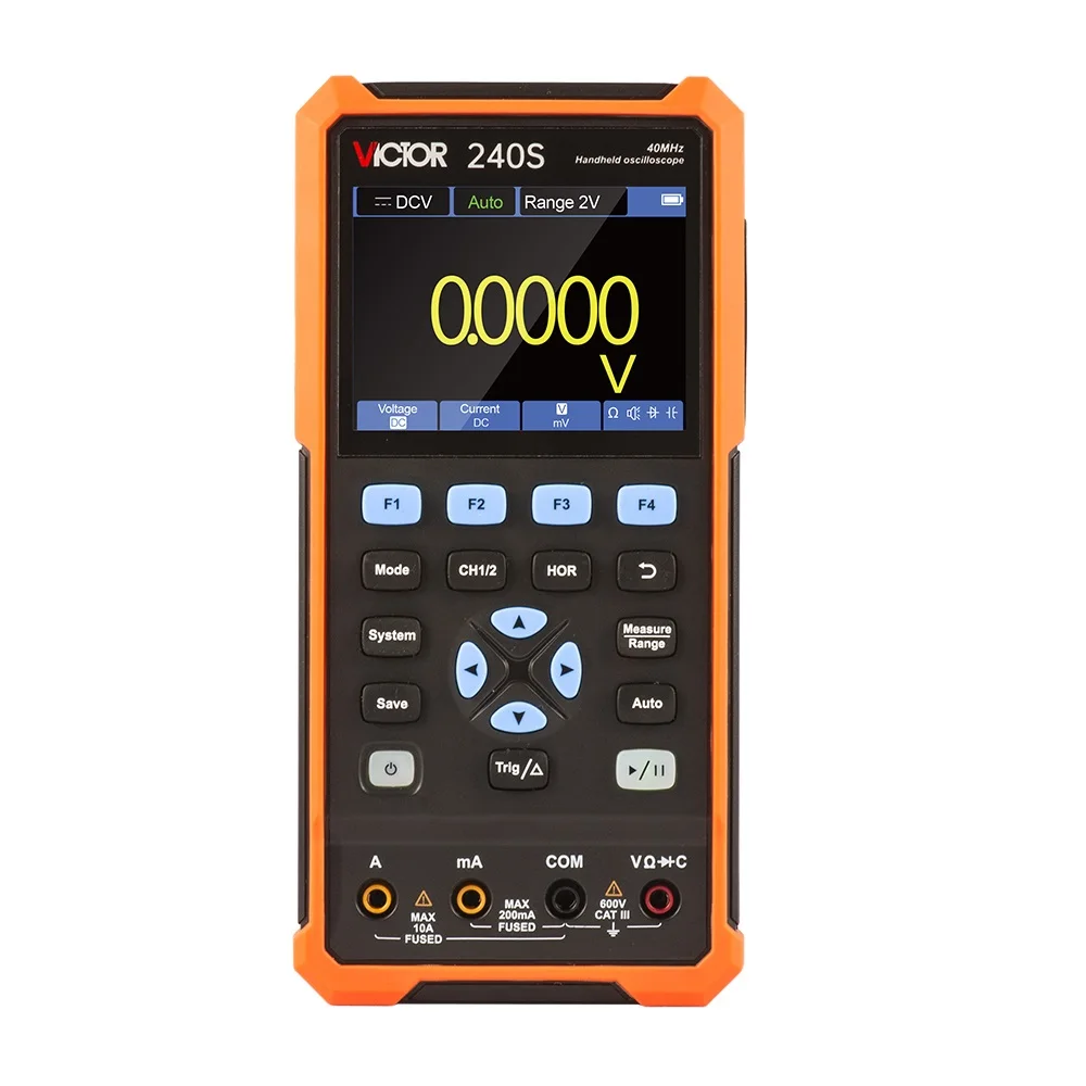 VICTOR 240S Handheld Oscilloscope, Multimeter & Signal Generator