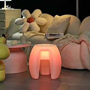 Trendy LED Triangle Bar Stool Colorful Glowing Seat for Indoor/Outdoor Party Home Decoration Nightclub Lighting