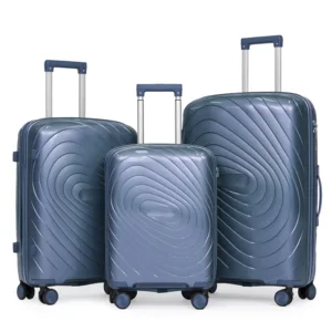 Classic Modern Fashionable PP Suitcase 4-Piece Set 20" 24" 28" Lightweight Front Open Durable Anti-Theft TSA Lock Spinner Wheels