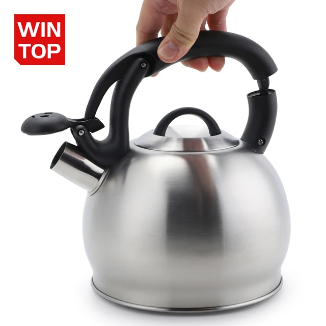 2.5L Auto Handle Stainless Steel Whistling Tea Kettle Water Kettle Custom Hot Selling Tea Pot For Stove Top