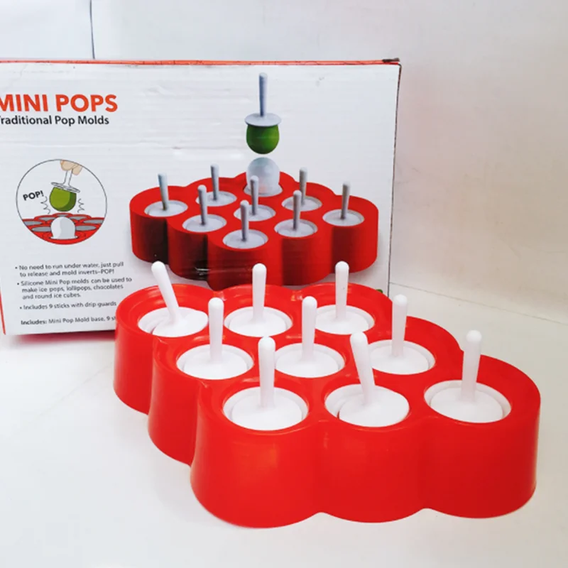 ZOKU - Mini Pop Molds, 9 Miniature Popsicle Molds With Sticks and Drip  Guards, Easy-Release BPA-free Silicone