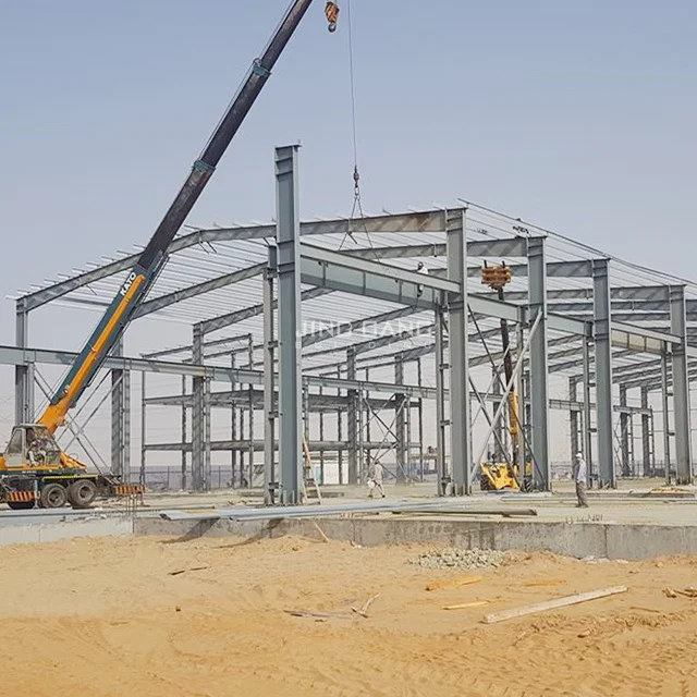 Cadre préfabriqué de hangar d'atelier de structure métallique de bâtiment d'entrepôt de grande hauteur