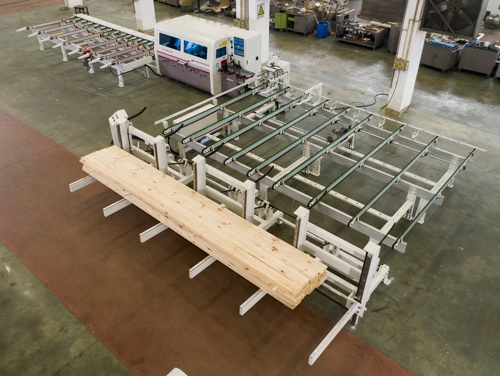 Automatic Feeding 4 Side Moulder Four Sided Wood Planer With Conveyor