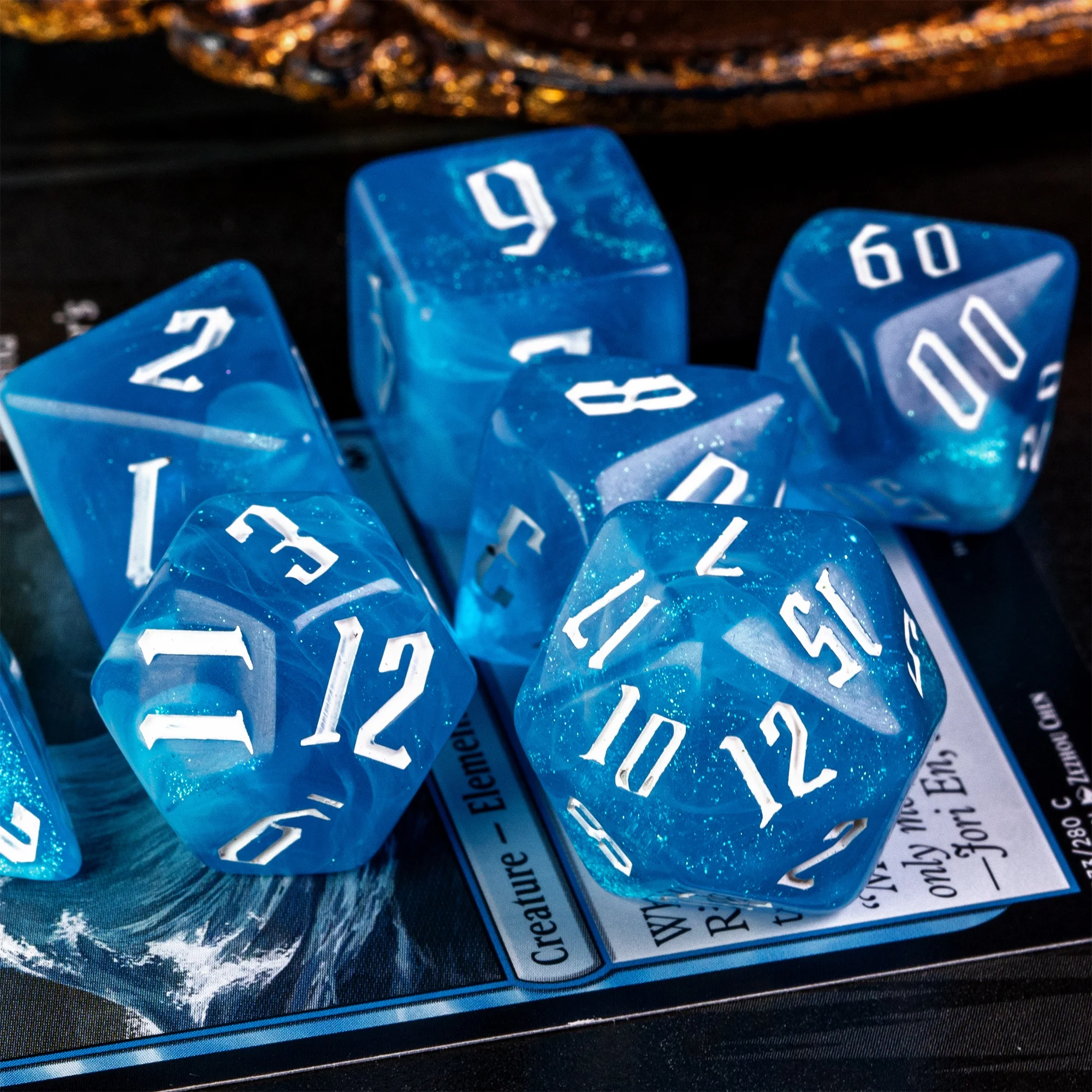 Пластиковые многогранные игровые кости Udixi с логотипом под заказ Подземелья и Драконы набор акриловых костей ролевая игра 2 смешанных