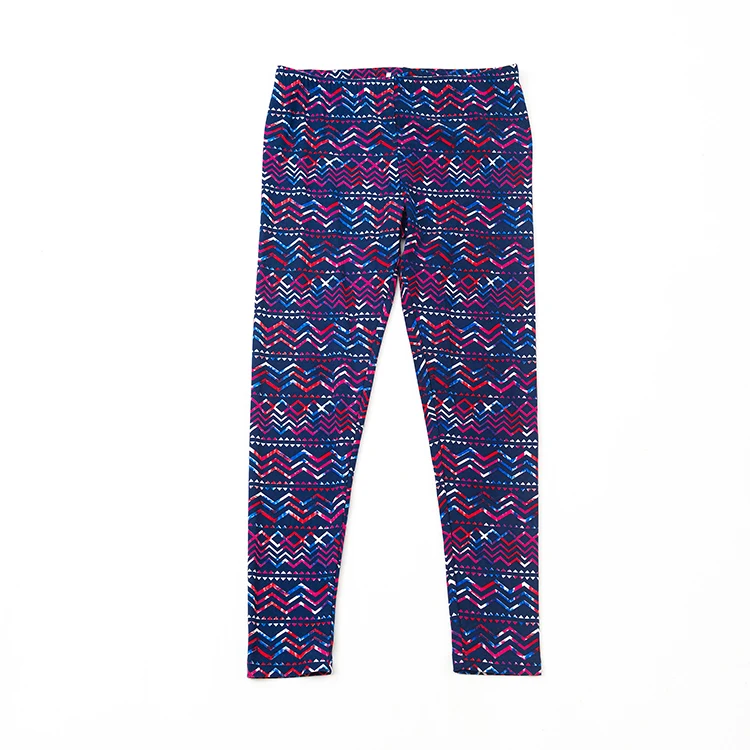 International market price Girls polyester/spandex AOP jersey leggings