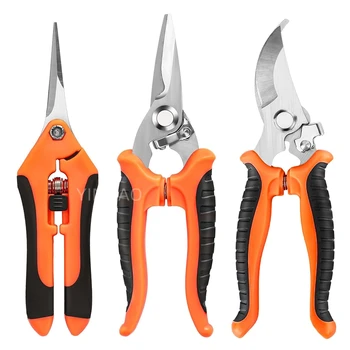 On Sale Harvest Scissors Garden Scissors with Sharp Stainless Steel Blade 3 Pack Garden Pruning Shears Set