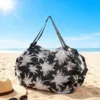 Bolsa plegable para órgano con hoja de arce en blanco y negro - 50*35 cm