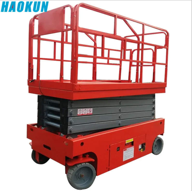 2023 New arrive 10 m 12 m Self-Propelled mobile Elevated Hydraulic Scissor jack lift table for aerial work