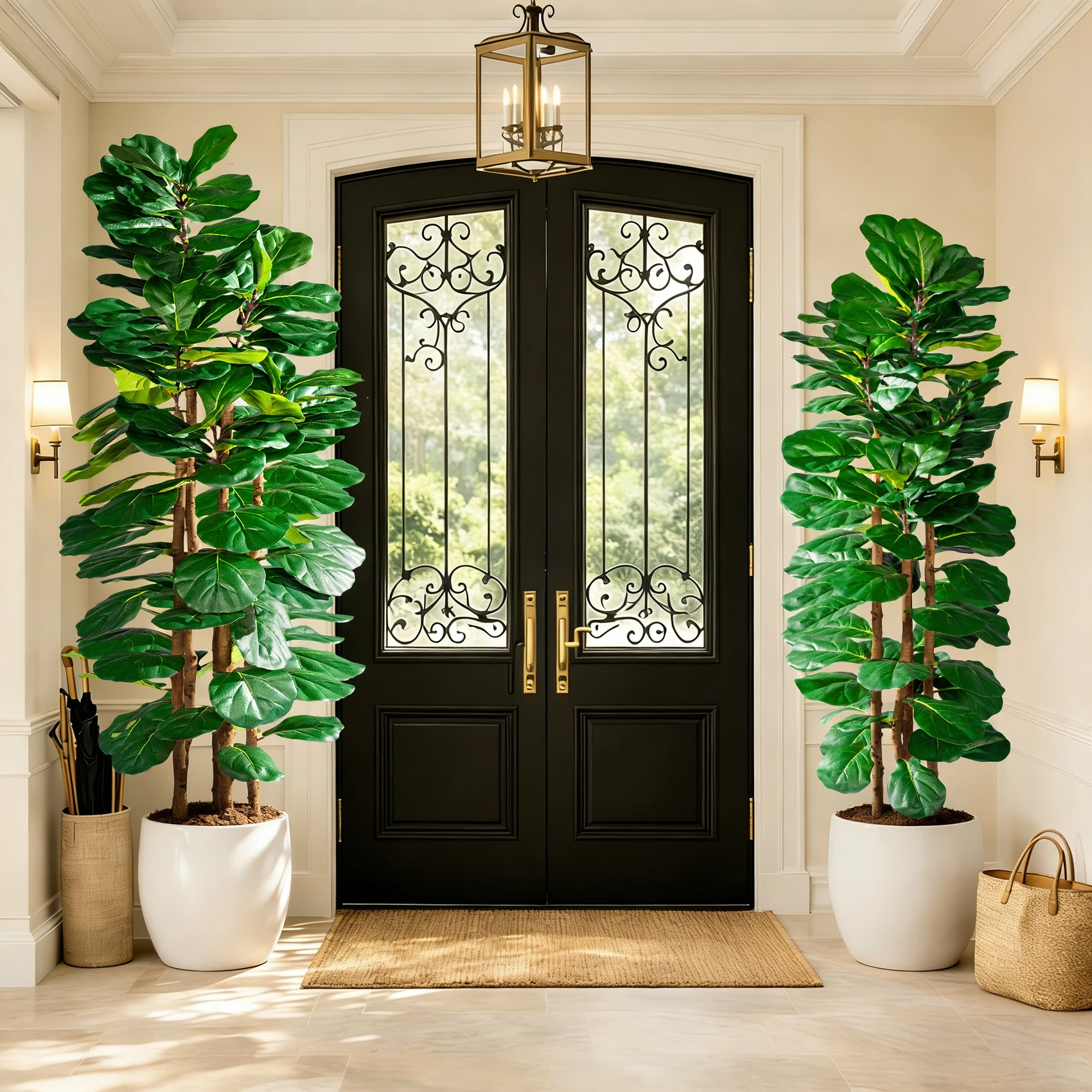 Stereoscopic Artificial Plastic Ficus Banyan Tree High Simulation Evergreen for Indoor Outdoor Office Landscaper Decoration