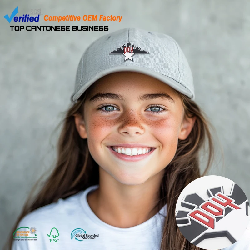 Silicone PVC Parches Wholesale Custom Embossed 3D Logo Adhesive Soft Rubber Patches for Hats