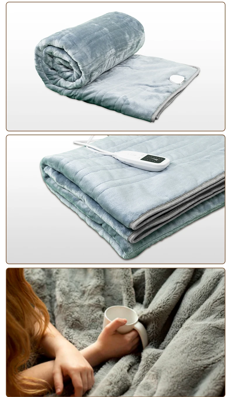 Cheap Multifunctional Electric Massage Heated Blanket Cotton Bedsure