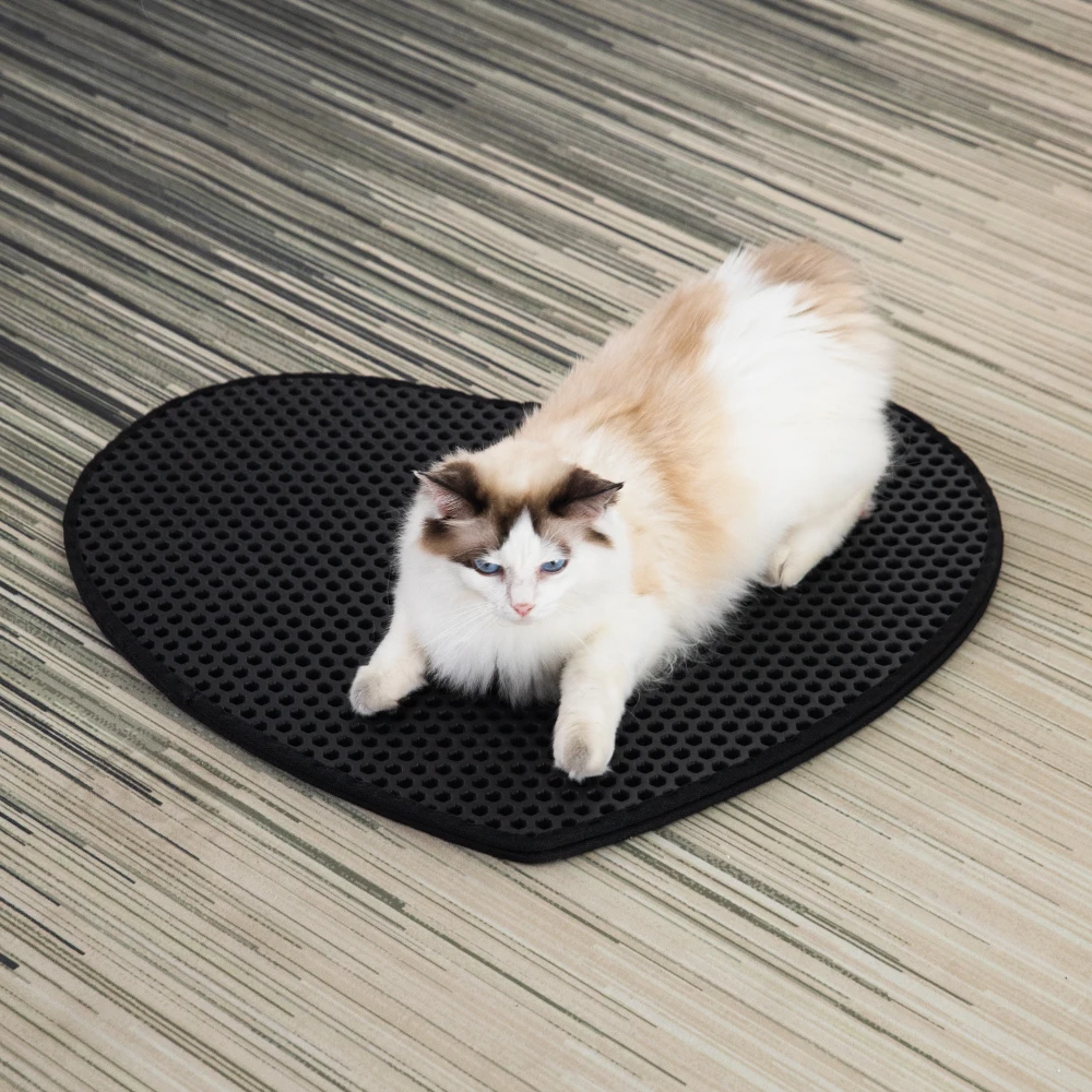 Hot Selling Heart Shaped Cat Litter Mats Customized Shape Cat Litter Mats