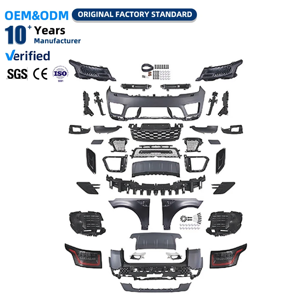 Black Luxury Auto Car Grille Bumper Accessories Body Kit for Land Rover Sport 2014 Upgrade 2018