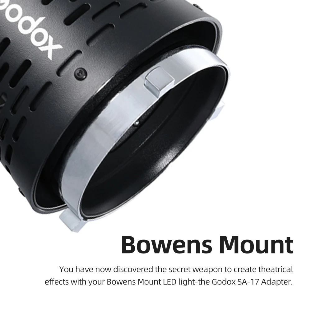 Godox SA-17 Snoot Adapter for Godox SA-P Projector to Bowens Mount S30 S60  VL150 SL-150W SL150II VL300 LED Continuous Light| Alibaba.com