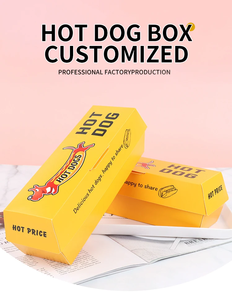 product waffle corndog pink lunch hot dog drawer boxes for food packaging sandwich plain delivery takeway waffle for catering containers-4