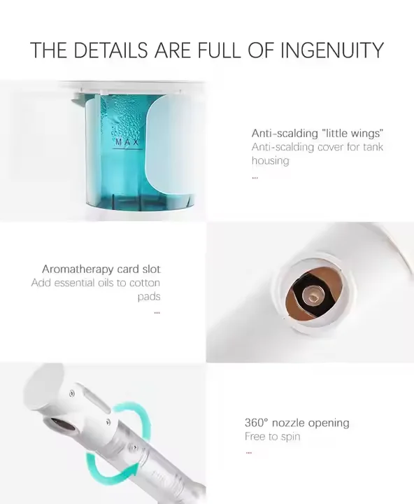 Factory Wholesale 360 Degree Rotating Facial Steamer Sprayer for Spa Deeply Moisturize and Brighten the Skin