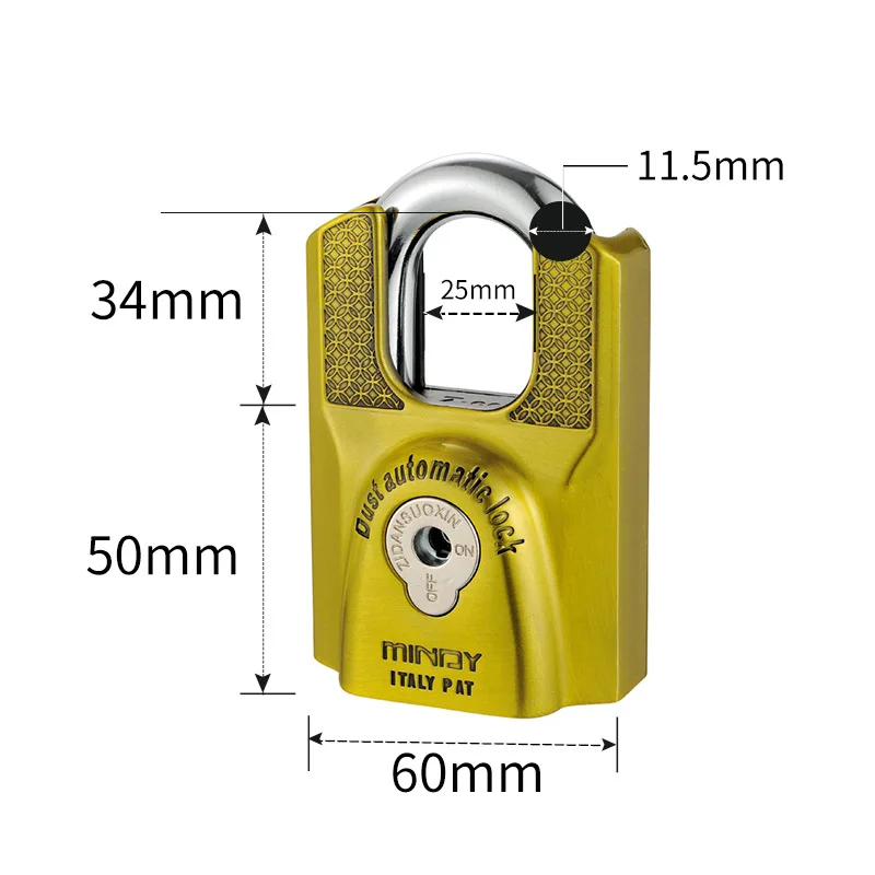 High Quality Copper Zinc Alloy Key Padlock Anti-theft Lock Key