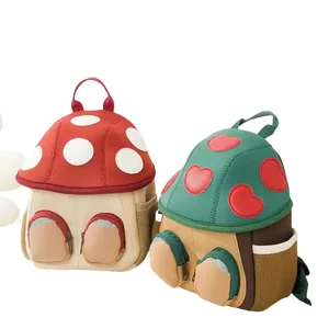 Children's Mushroom Schoolbag Cartoon Baby Going Out Play Boys and Girls Backpack Neoprene Kindergarten Backpack New Product
