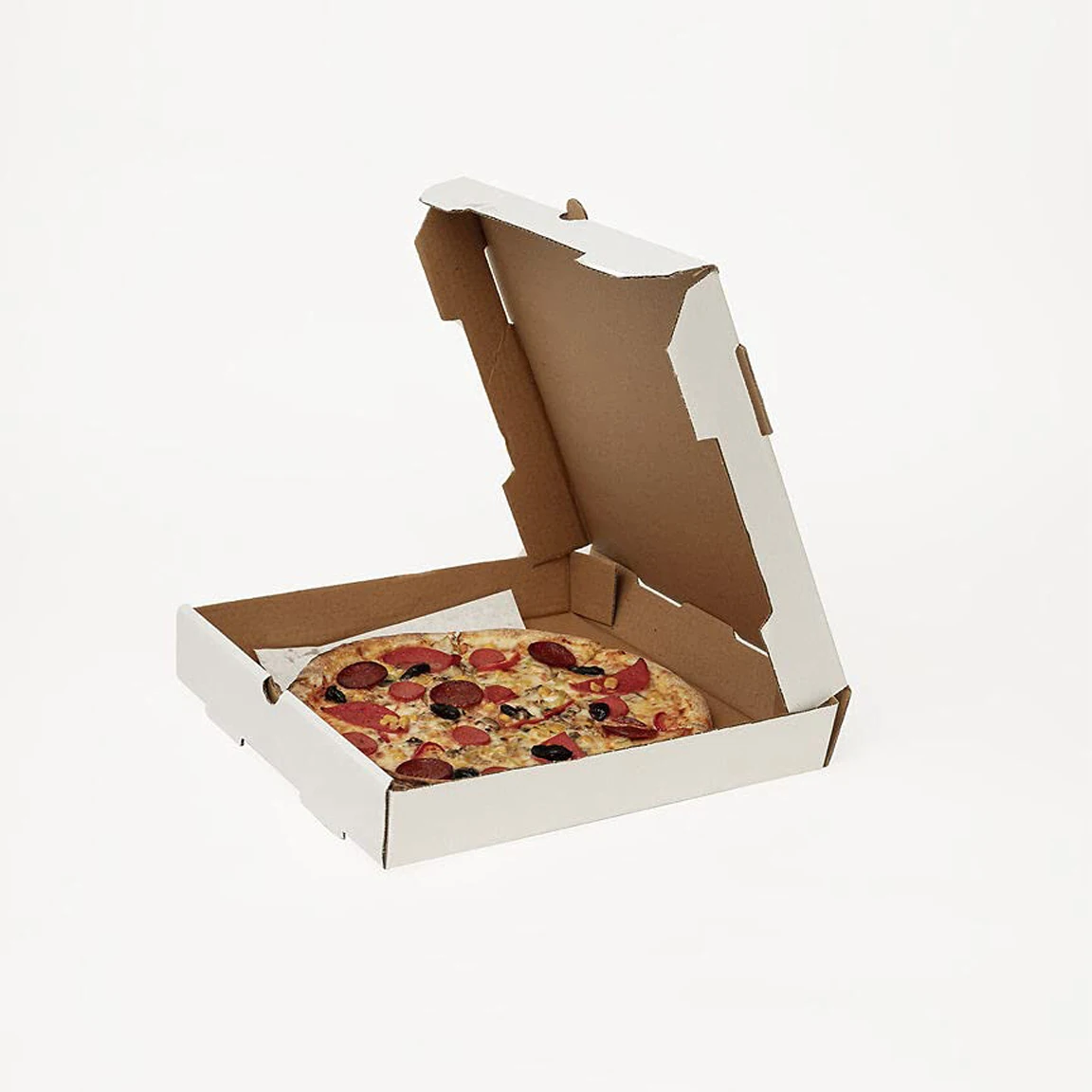 Custom Design Food Pizza Corrugated Box Paper White Pizza Box Buy