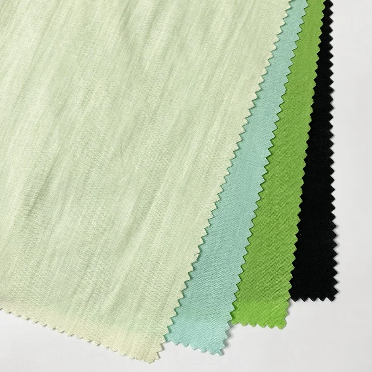 Однотонная тканая вуаль из 100% хлопка, однотонная мягкая ткань для женщин, детская одежда и подкладка